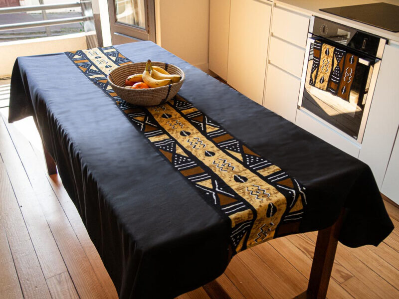 Parure de table Bogolan Satin noir