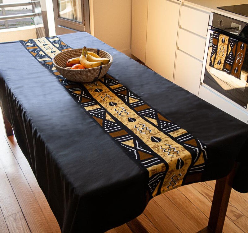 Parure de table Bogolan Satin noir