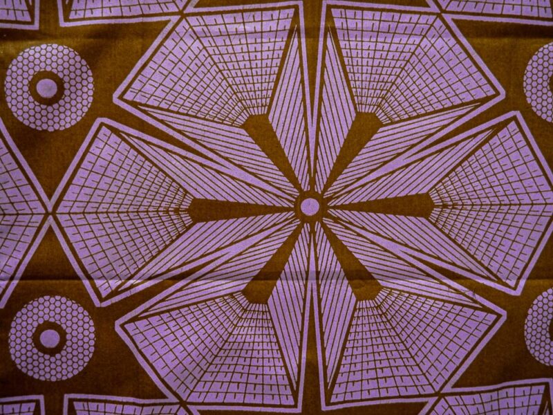 Set de table bogolan violet et noir