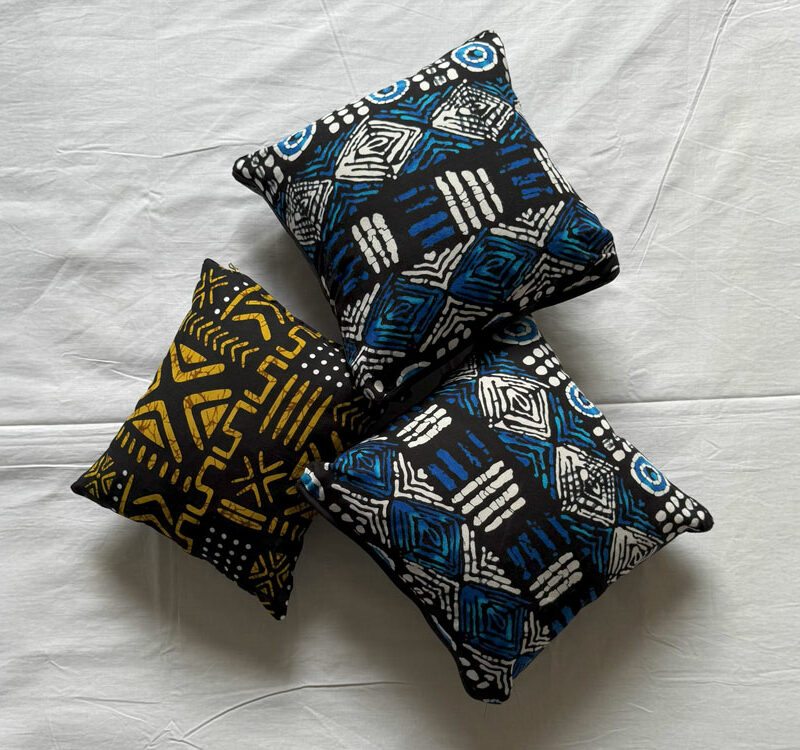 Coussins Graphisme et textiles africains