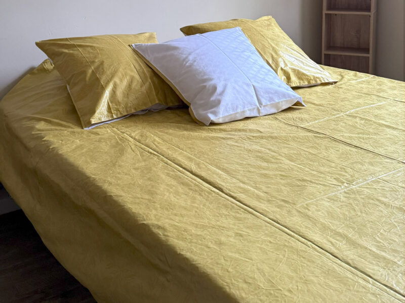 Parure 3 pièces Housse de couette Unie Anis