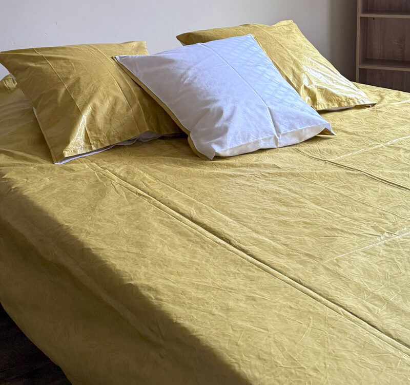 Parure 3 pièces Housse de couette Unie Anis