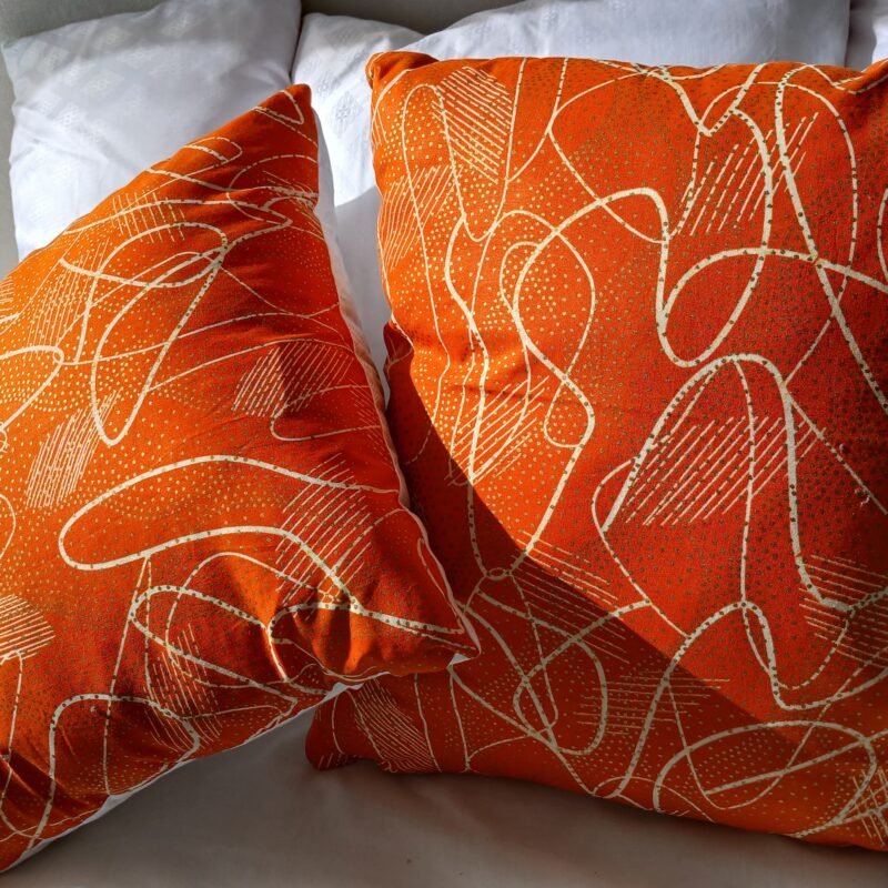 coussin Uniwax orange
