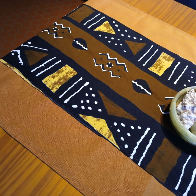 Chemin de table bogolan automne deperlant