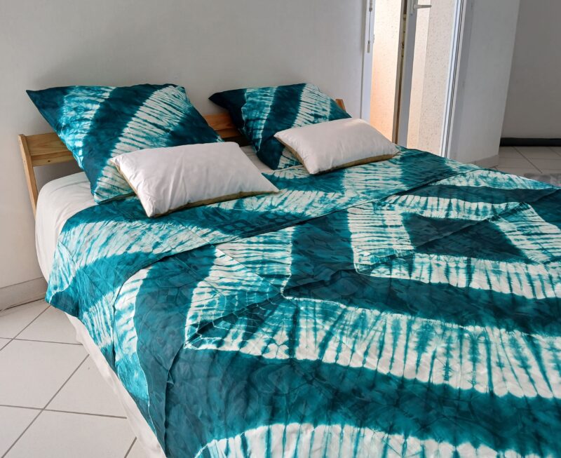 Parure 3 pièces Drap standard Batik Vert Concentrique – Image 2