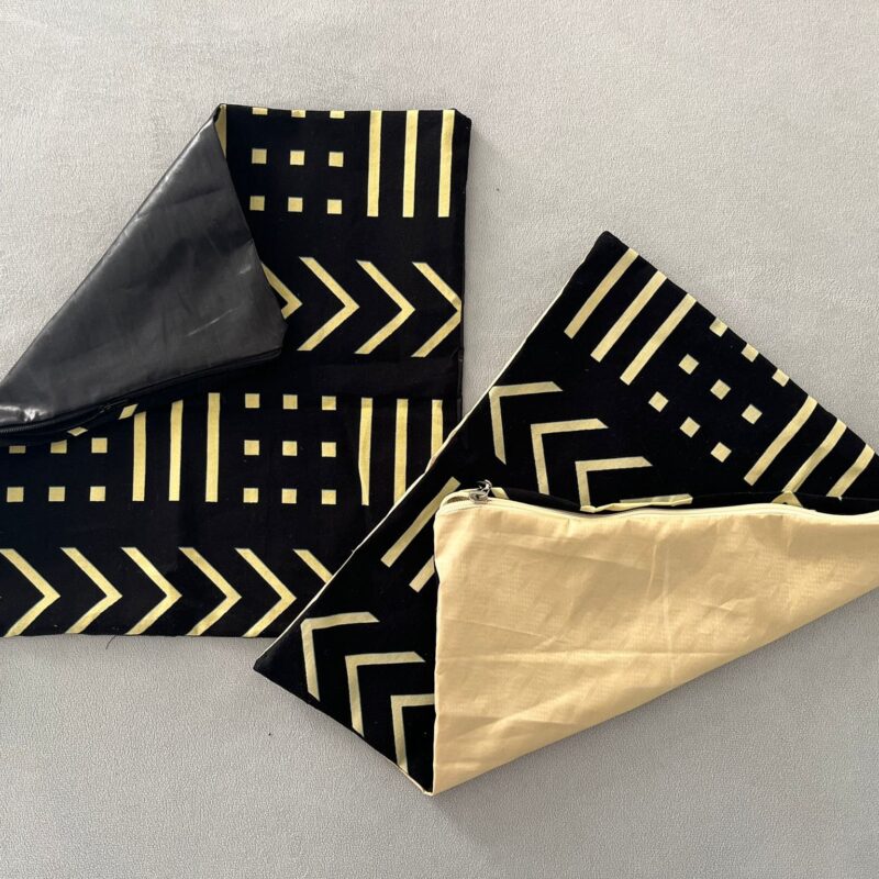 Housses de coussins bifaces Bogolan Black and White