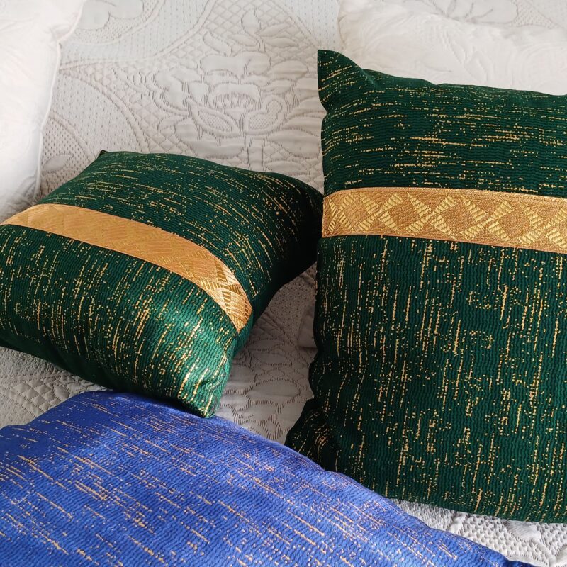 Coussins Kente Gold Vert