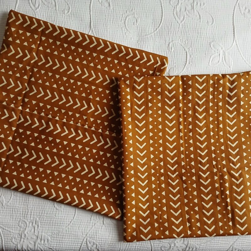 housses de coussins en wax ocre jaune minéral et solaire